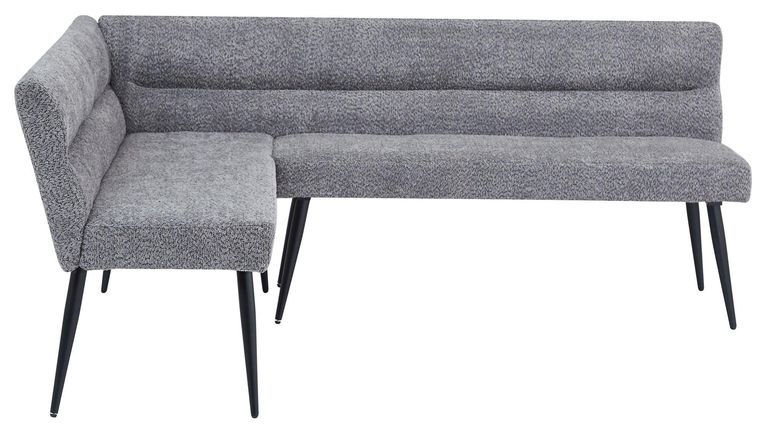 Monza Grey Fabric Corner Dining Bench - LHF