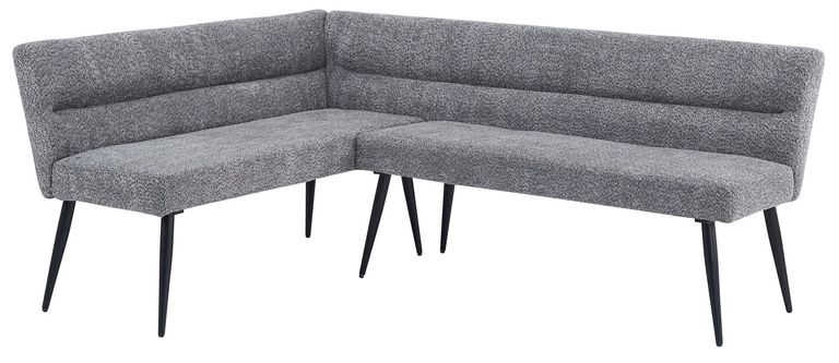Monza Grey Fabric Corner Dining Bench - LHF