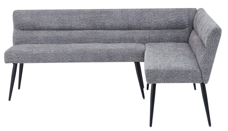 Monza Grey Fabric Corner Dining Bench - RHF