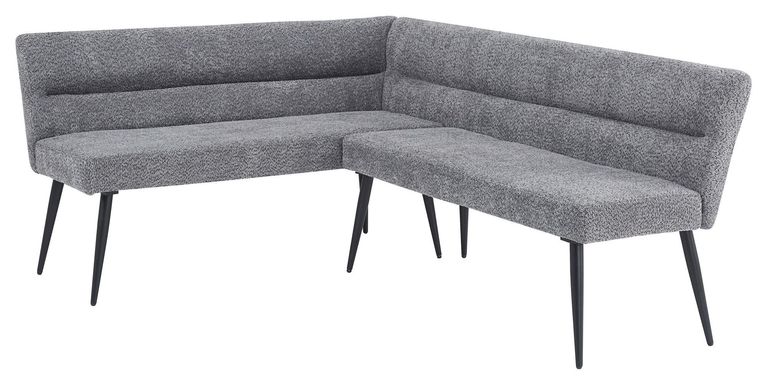 Monza Grey Fabric Corner Dining Bench - RHF