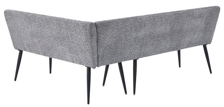 Monza Grey Fabric Corner Dining Bench - RHF