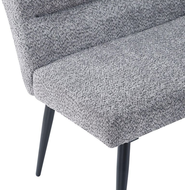 Monza Grey Fabric Corner Dining Bench - RHF