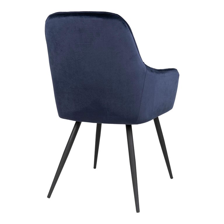 Harbo Dining Chair - Set of 2 - Blue - Velvet Fabric