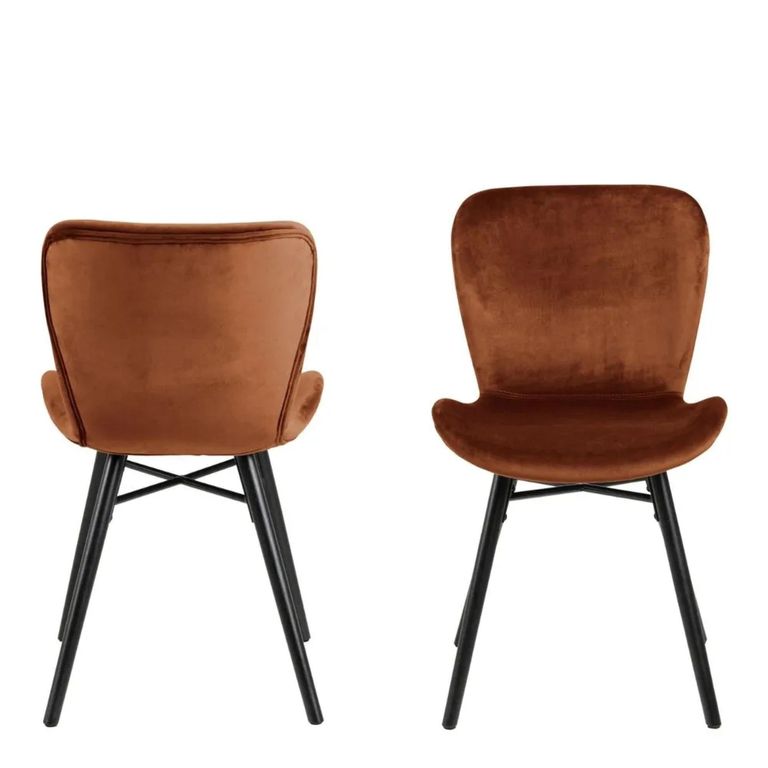 Batilda Dining Chair - Set of 2 - Copper Fabric