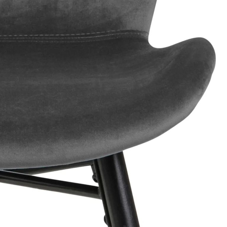 Batilda Dining Chair - Set of 2 - Dark Grey Fabric