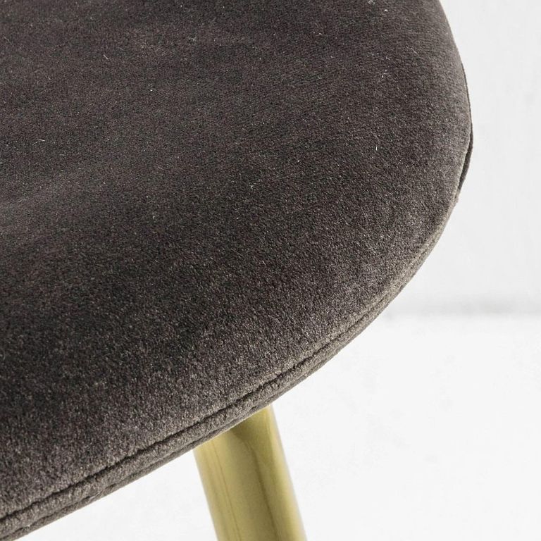 Clearance - Flanagan Dining Chair - Set of 2 - Chocolate Brown Velvet Fabric - A600