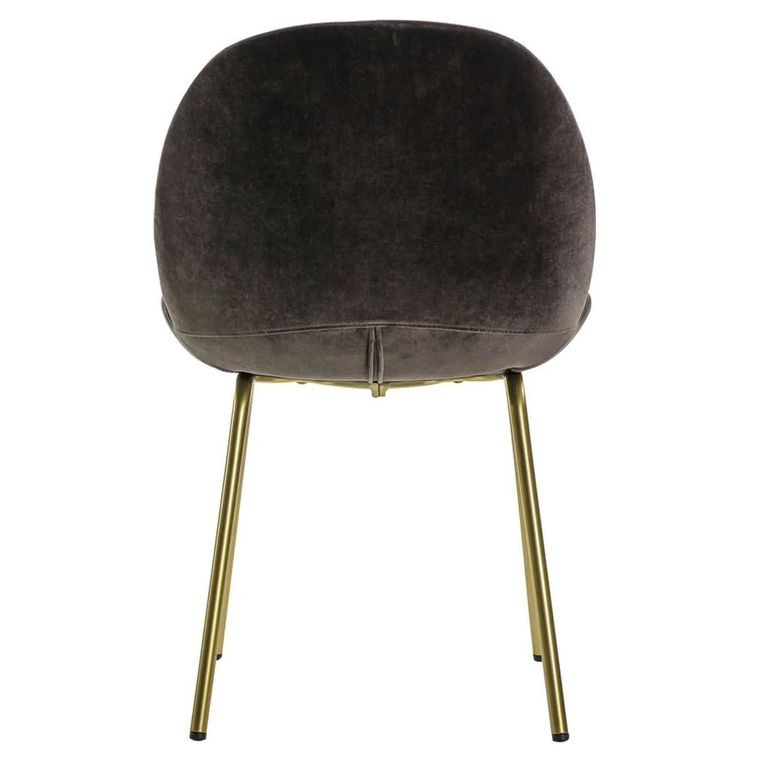 Clearance - Flanagan Dining Chair - Set of 2 - Chocolate Brown Velvet Fabric - A600