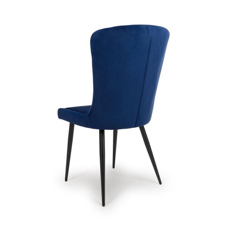 Merlin Dining Chair - Set of 2 - Navy Blue Fabric