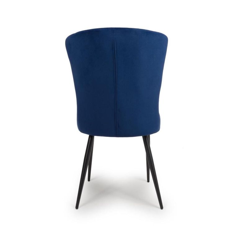 Merlin Dining Chair - Set of 2 - Navy Blue Fabric