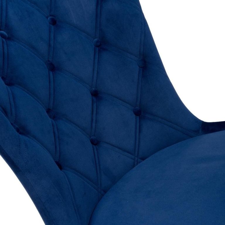 Merlin Dining Chair - Set of 2 - Navy Blue Fabric