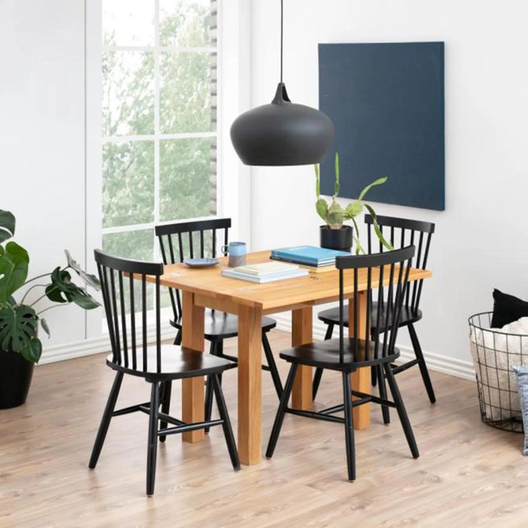 Riano Dining Chair - Set of 2 - Black - Spindle