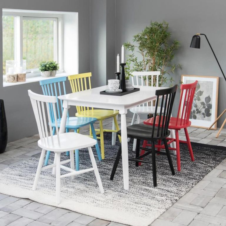 Riano Dining Chair - Set of 2 - White - Spindle