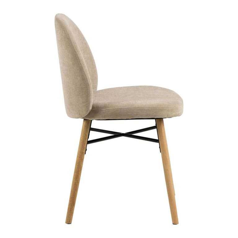Sophia Dining Chair - Set of 2 - Beige Fabric