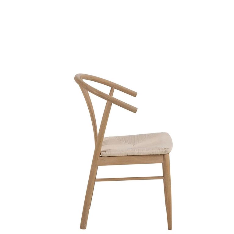 York Dining Chair - Set of 2 - Oak - Curved Back