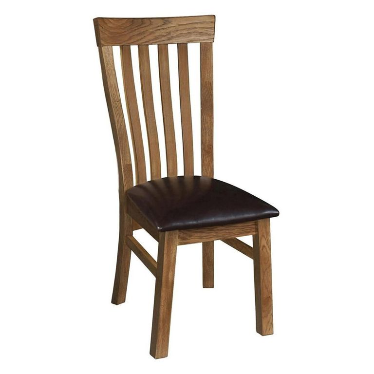 Original Dining Chair - Set of 2 - Toulouse Slatted Back - Rustic Oak