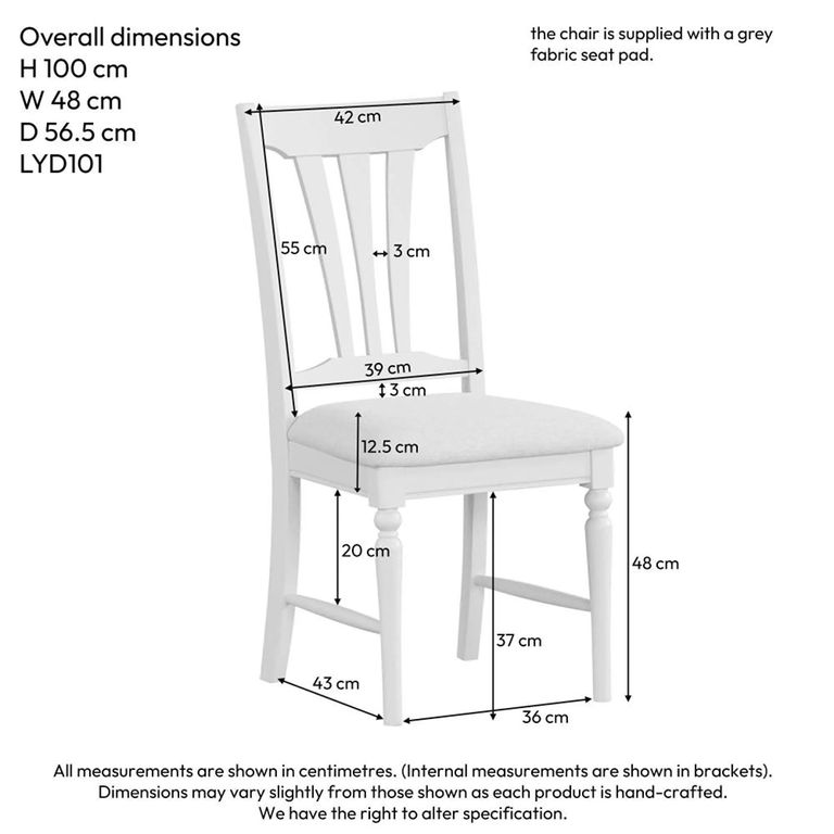 Cromwell Dining Chair - Set of 2 - Grey Painted