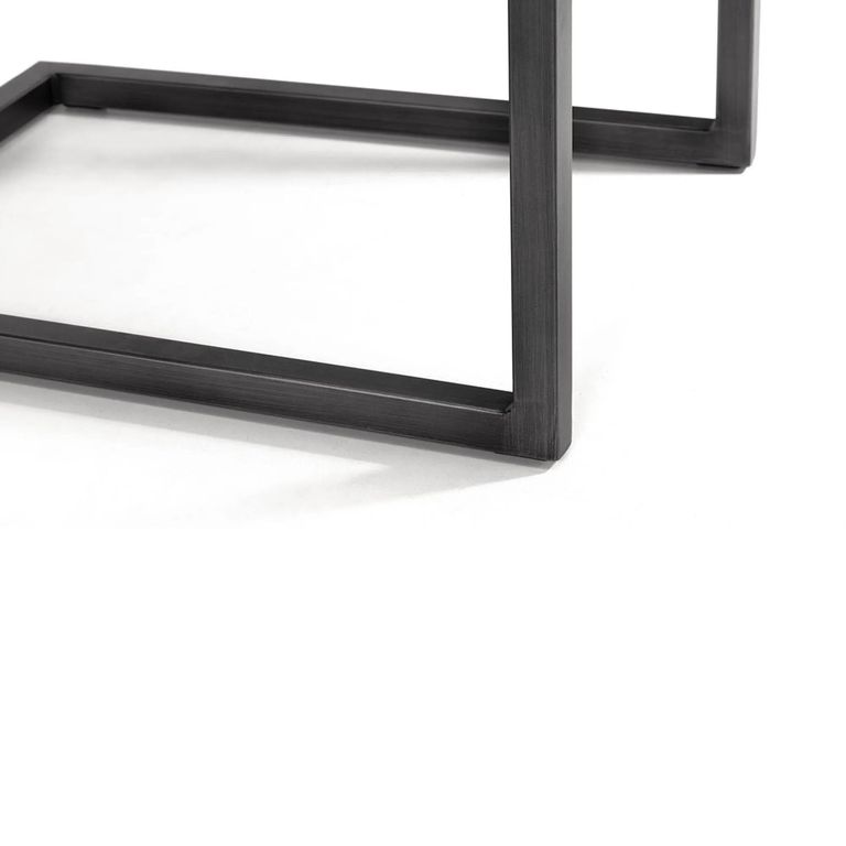 Brooklyn Cantilever Dining Chair - Set of 2 - Brown Faux Leather