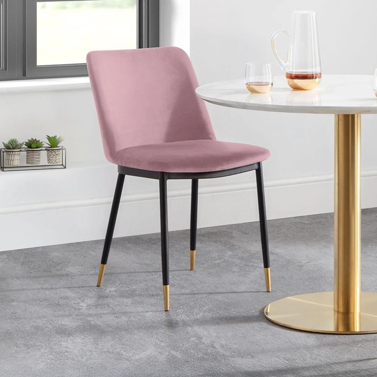 Delaunay Dining Chair - Set of 2 - Pink Fabric