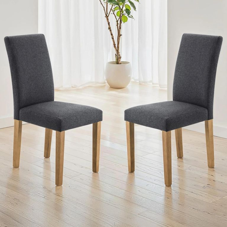 Hastings Dining Chair - Set of 2 - Grey Fabric