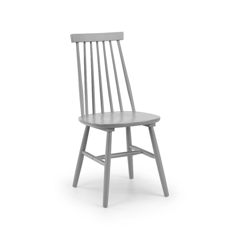Alassio Dining Chair - Set of 2 - Spindle Back - Grey
