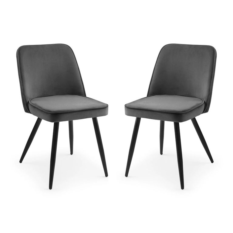 Burgess Dining Chair - Set of 2 - Grey Fabric