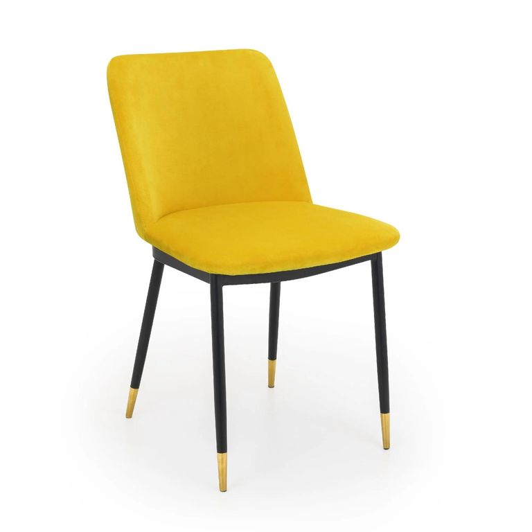 Delaunay Dining Chair - Set of 2 - Yellow Fabric