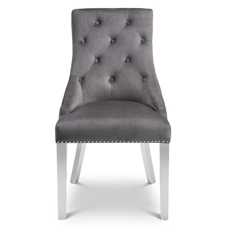 Gladstone Dining Chair - Set of 2 - Grey Fabric