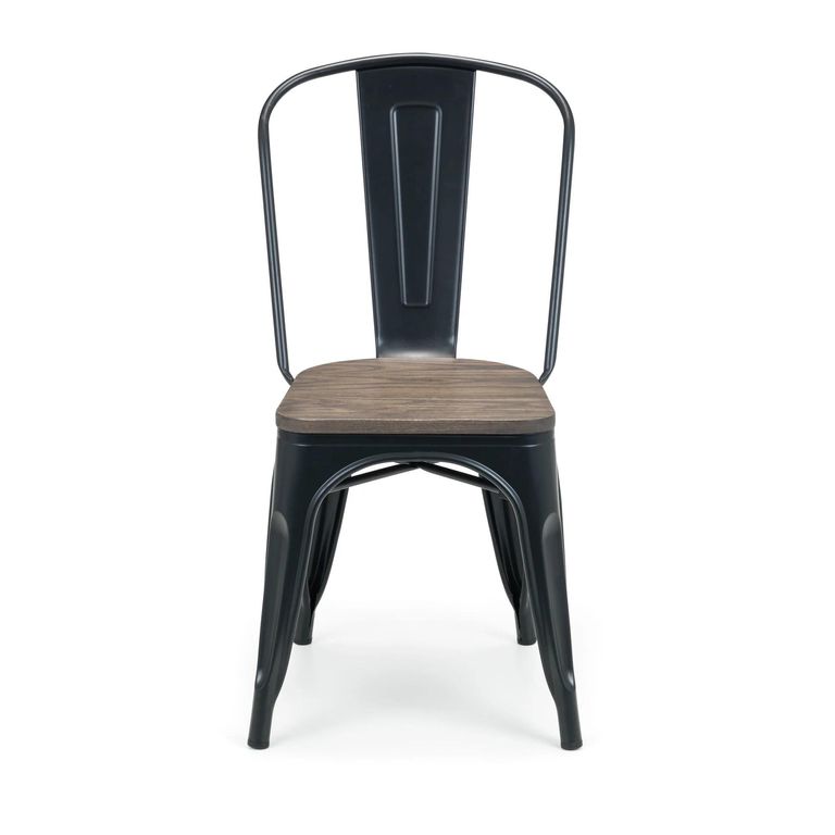 Grafton Dining Chair - Set of 2 - Elm Wood - Industrial