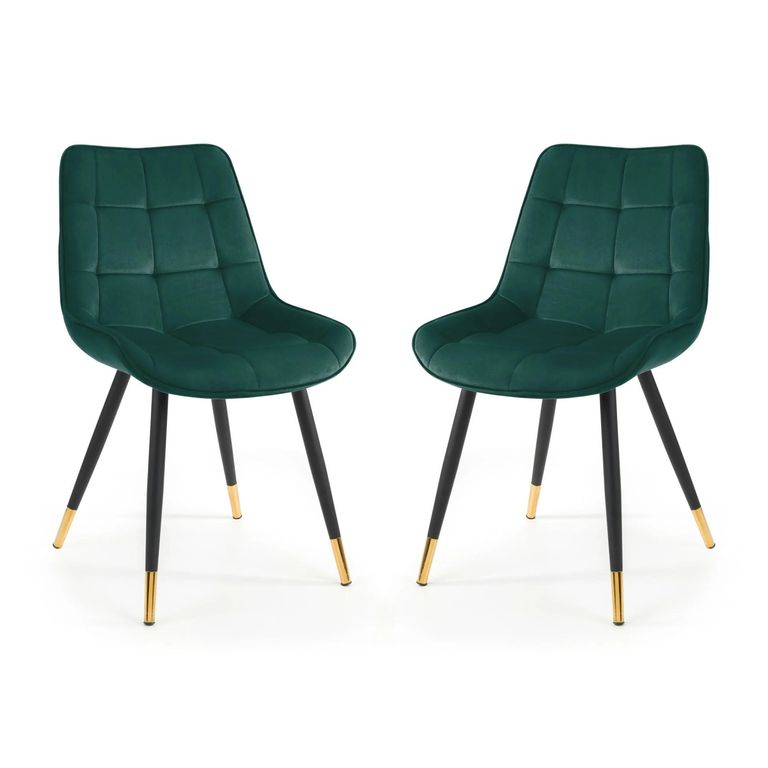 Hadid Dining Chair - Set of 2 - Green Fabric