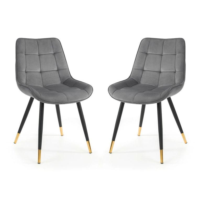 Hadid Dining Chair - Set of 2 - Grey Fabric
