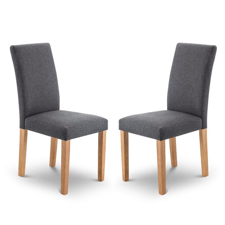 Hastings Dining Chair - Set of 2 - Grey Fabric