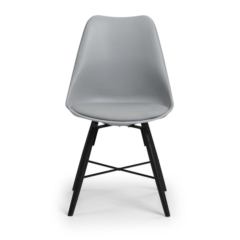 Kari Dining Chair - Set of 2 - Grey Faux Leather