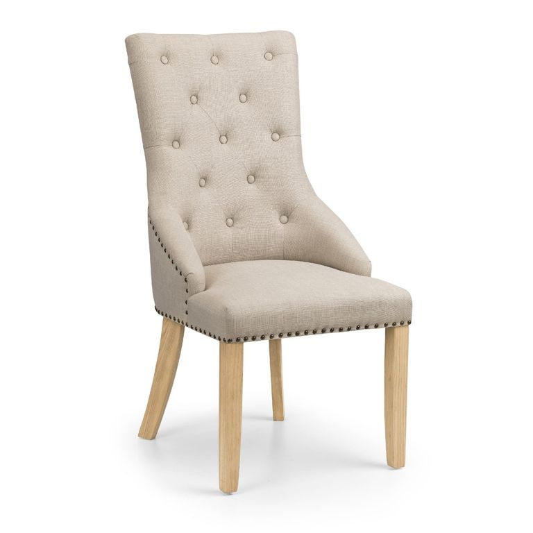 Loire Dining Chair - Set of 2 - Oatmeal Fabric