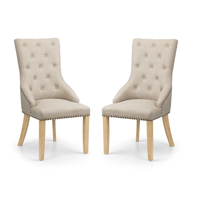 Loire Dining Chair - Set of 2 - Oatmeal Fabric