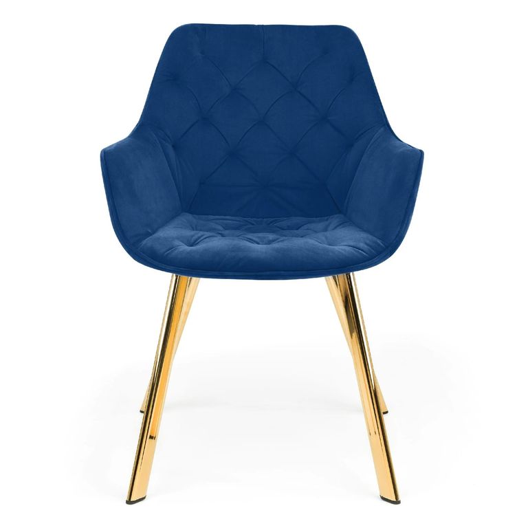 Lorenzo Dining Chair - Set of 2 - Blue Fabric