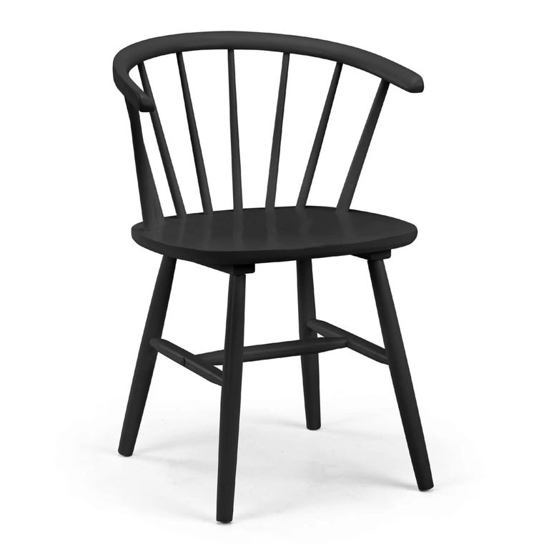 Modena Dining Chair - Set of 2 - Spindle Back - Black