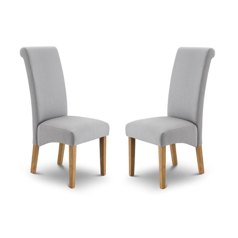 Rio Dining Chair - Set of 2 - Grey Fabric