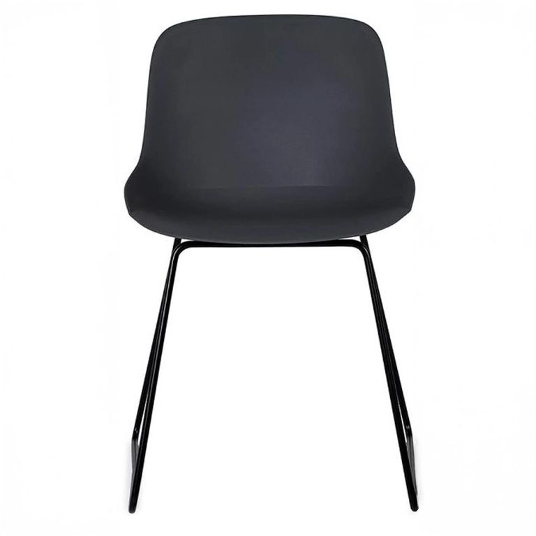 Rocco Dining Chair - Set of 2 - Dark Grey Plastic