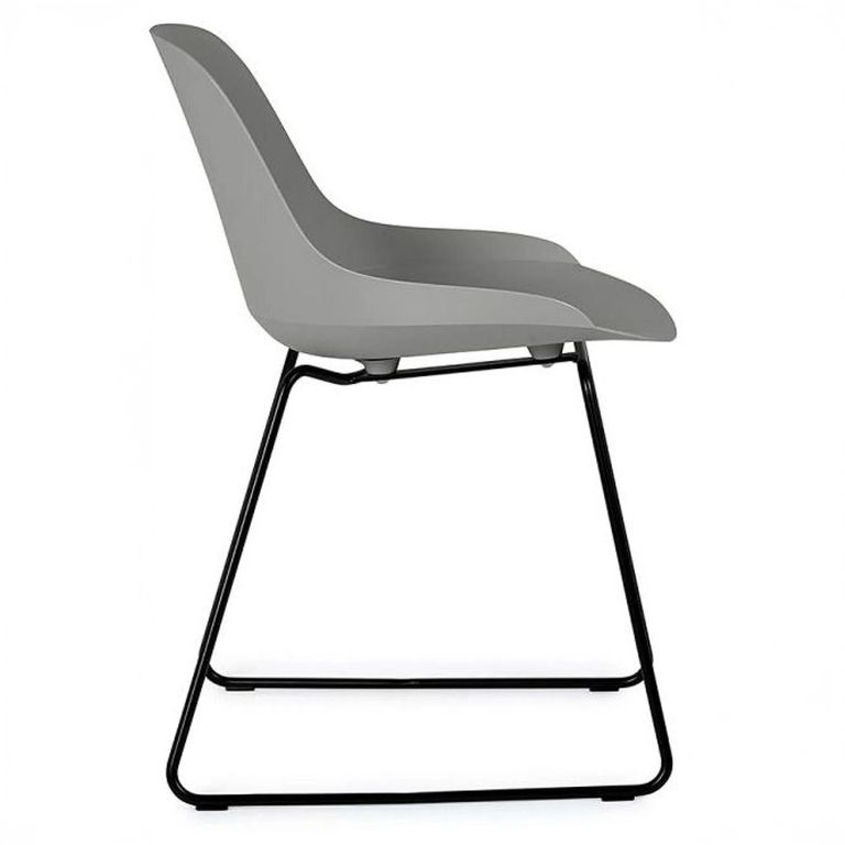 Rocco Dining Chair - Set of 2 - Light Grey Plastic