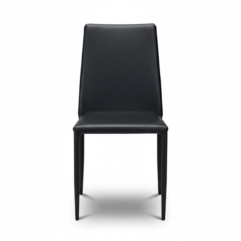 Jazz Dining Chair - Set of 4 - Black Faux Leather