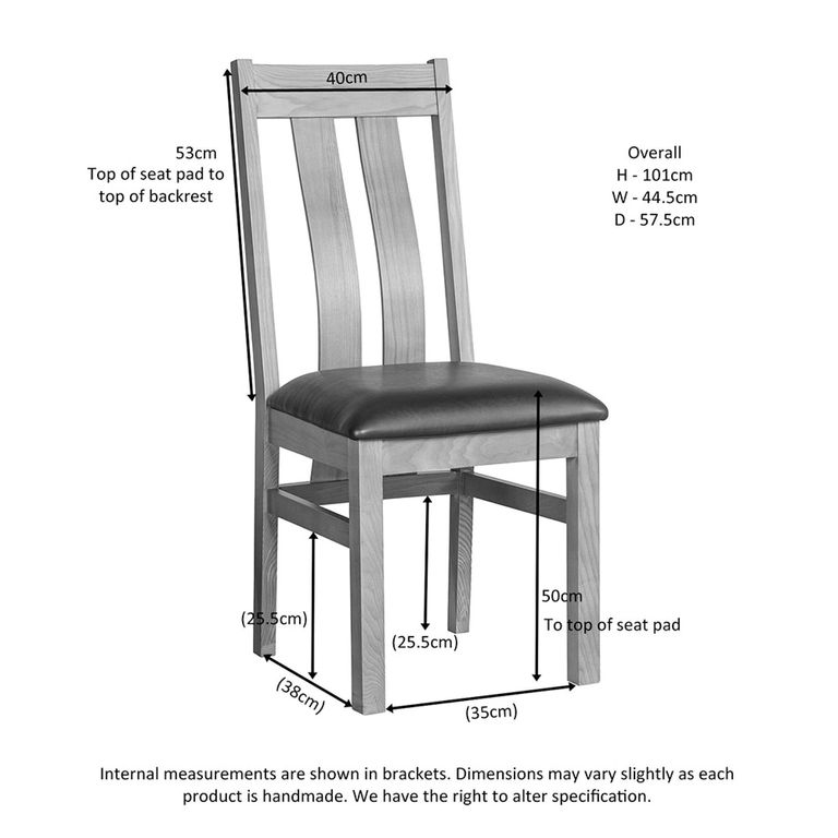 Somer Dining Chair - Set of 2 - Arizona Slatted Back - Oak
