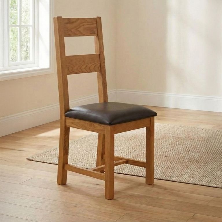Somer Dining Chair - Set of 2 - Ladder Back - Oak