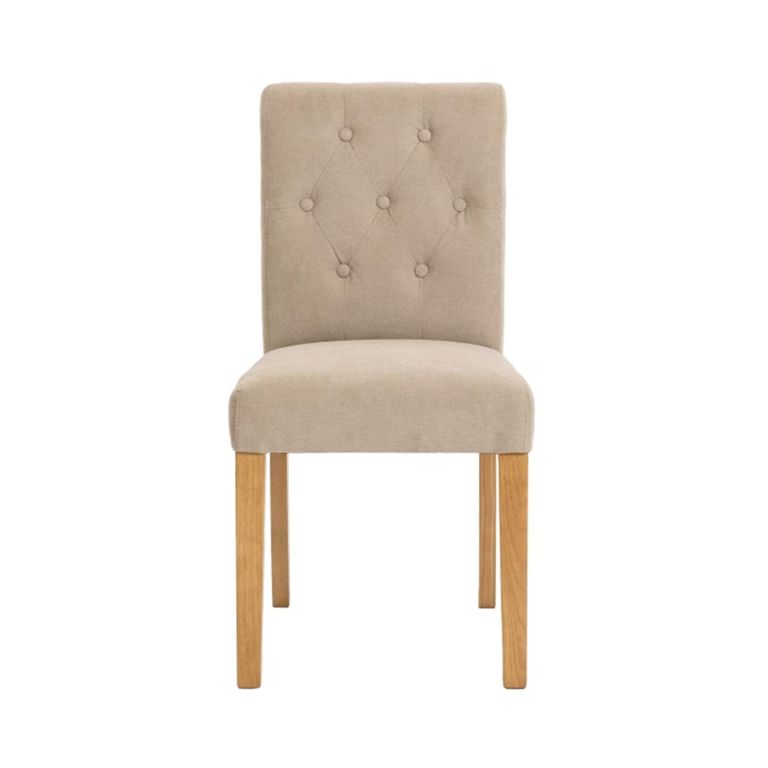 Lundy Dining Chair - Set of 2 - Beige Fabric