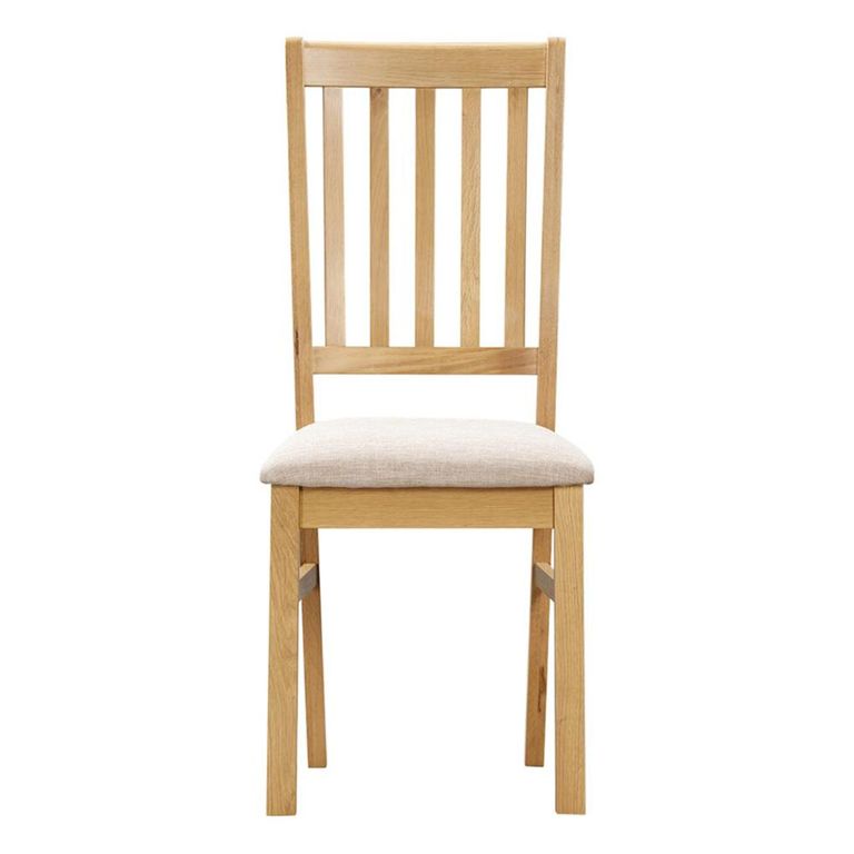  Arlington Oak Slatted Back Dining Chair - Set of 2 - Oak
