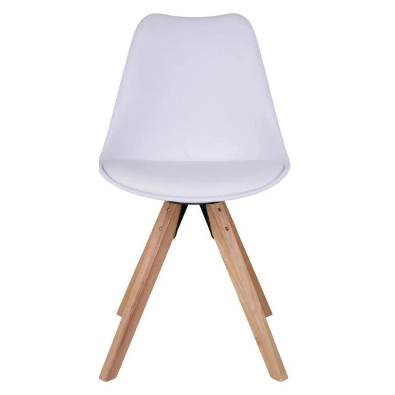 Bergen Dining Chair - Set of 2 - White Faux Leather