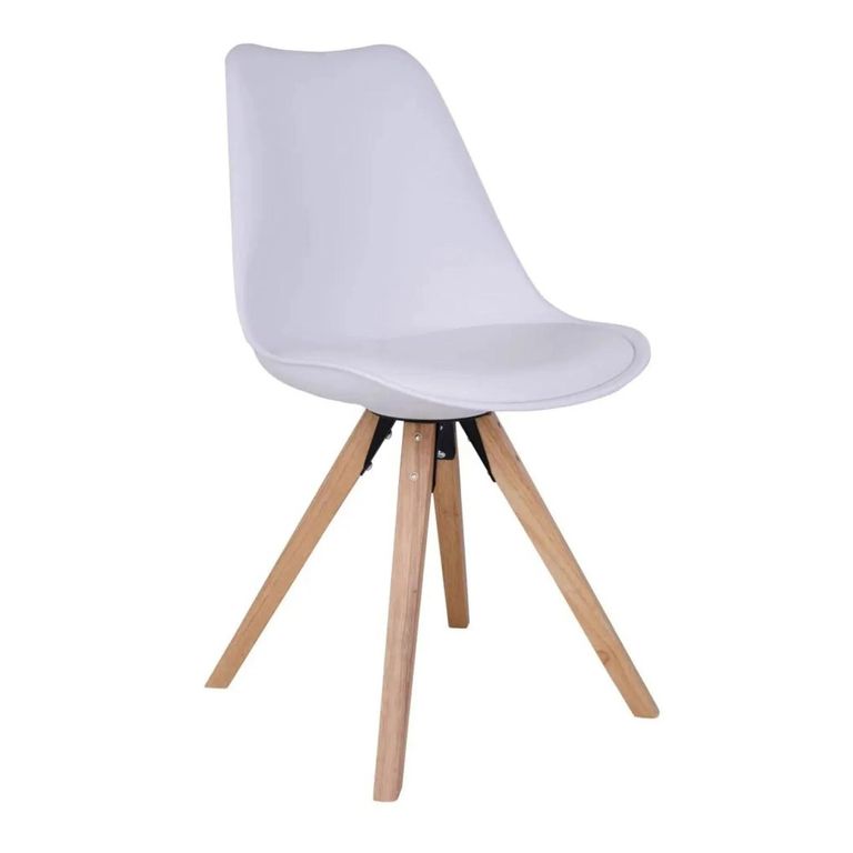 Bergen Dining Chair - Set of 2 - White Faux Leather