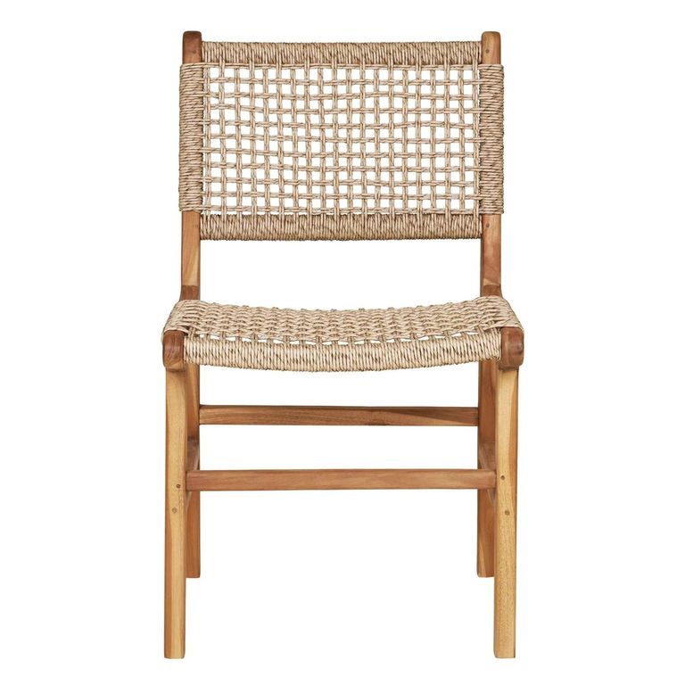 Derby Dining Chair - Set of 2 - Natural Teak Wood & Polyrattan