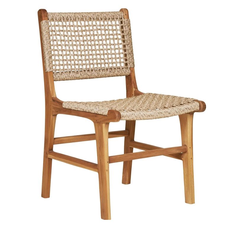 Derby Dining Chair - Set of 2 - Natural Teak Wood & Polyrattan