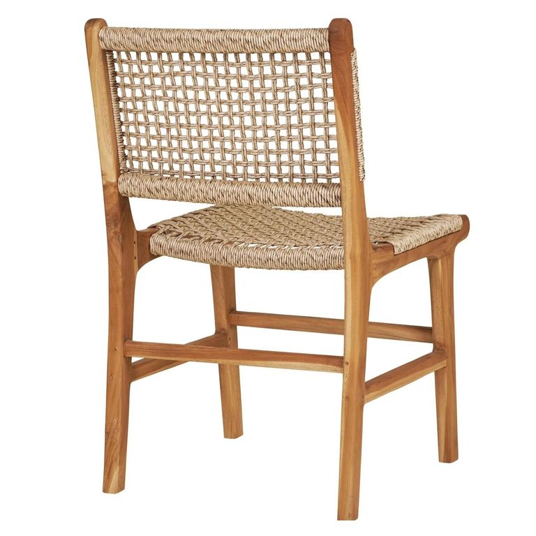 Derby Dining Chair - Set of 2 - Natural Teak Wood & Polyrattan