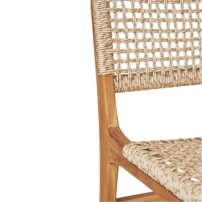 Derby Dining Chair - Set of 2 - Natural Teak Wood & Polyrattan